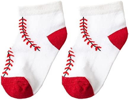 BAICAIYU Детски Бейзболни чорапи за Първия Рожден ден, 2 чифта, За Момичета и момчета, За малки, Средни чорапи, без костилка, Сладко