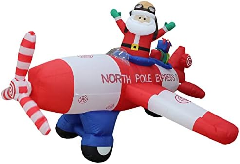 Два комплекта бижута за Коледно парти, в това число 8-подножието на надуваеми пингвините на Дядо Коледа в самолета и 8-крак надуваем