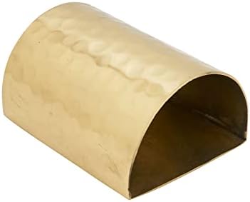 Пръстени за салфетки от колекцията SARO LIFESTYLE с чукане (комплект от 4), Диаметър: 1,75 инча, 1,25 инча H, тъмно златно