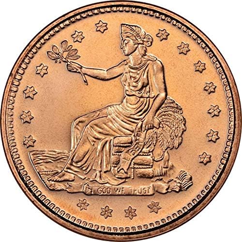 Дизайн на валута Частен Монетен двор Кръгла монета от чист Мед с тегло 1 унция .999/Challenge (дизайн на търговски долара)