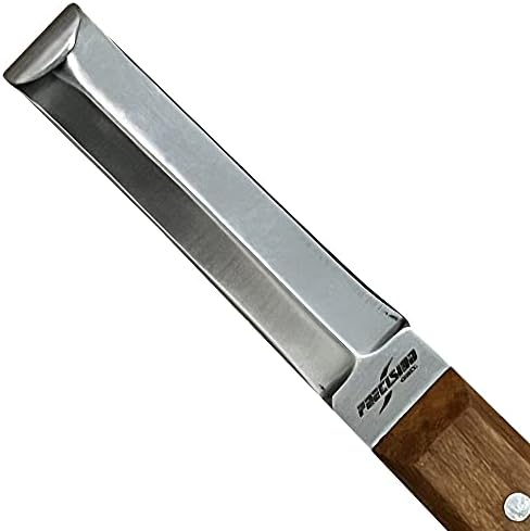ТОЧНОСТ Канадски Ковач инструмент - Японски нож за Копита с Двойно Острие от Неръждаема стомана - Гладка Дървена дръжка от висококачествени