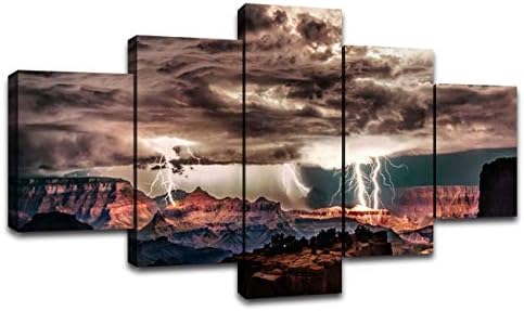 Национален парк Гранд Каньон, Ципове, Тъмни облаци, Природа, Стенен декор, САЩ, Аризона, Стенни художествени Картини, Печат върху