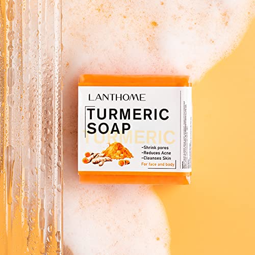 Сапун с куркума JEMPET Естествен сапун с джинджифил: 2 бр. Сапун, с растителни етерични масло за лице и тяло - Намалява угревую