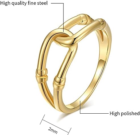 Джуд Jewelers Верига С Една Вълнообразна Възел От Неръждаема Стомана Infinity Classic Plain Обещание Изявление Юбилейното Пръстен