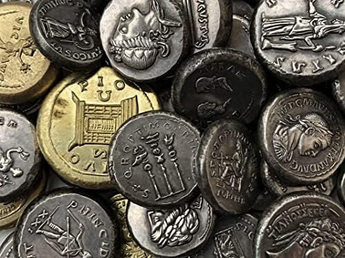 Римски Монети Месинг Със Сребърно Покритие Старинни Занаяти Чуждестранни Възпоменателни Монети Неправилен Размер Тип 17