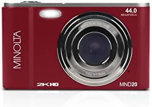 Цифров фотоапарат Minolta MND20 с резолюция 44 Mp / 2,7 Към Ultra HD (червен)