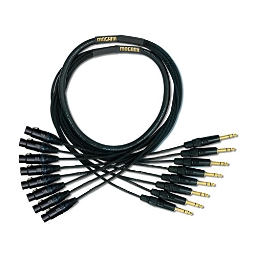 Аудиоадаптер Mogami Gold 8 TRS-XLRF-10, Змеевидный Кабел, 8-канален газа, plug XLR-Female-1/4 TRS, Златни контакти, Директни