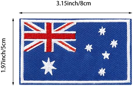 4 бр. Австралия Ленти с австралийски флаг, Бродирани нарукавная обогатяване с плетене на една кука и линия, флаг, Тактически Ленти за раници,