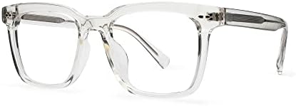 REECKEY Извънгабаритни Квадратни Очила с Защита от Синя Светлина, Блокиране на Очила за Жени И Мъже, Големи Компютърни Игри Точки