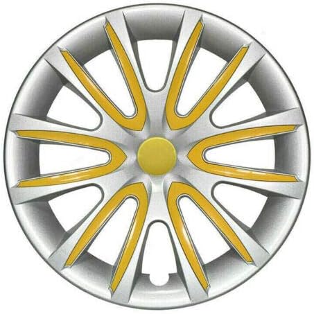 Джантите OMAC 16 Инча за Ford Escape Сив и жълт цвят, 4 бр. Капака Джанти - Шапки ступиц - Подмяна на външната повърхност на автомобилни