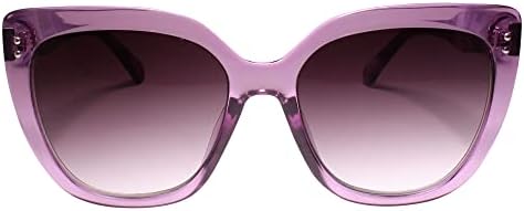 Прекрасни Елегантни Модни Лилави Дамски Слънчеви Очила Cat Eye 3.00 За четене