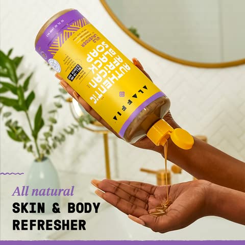 Alaffia Skin Care, Естествено африкански Черен сапун, Течен сапун Всичко в едно, Овлажняващ средство За измиване на лицето,