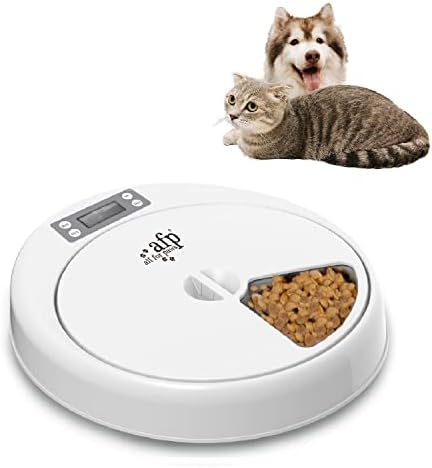Автоматични Хранилки за котки All For Paws, Автоматичен Фидер на Кучета на 5 Хранения, Захранващи Храна за котки с Програмируем Таймер,