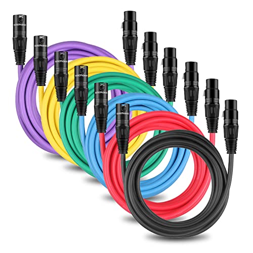 Аудио кабел DREMAKE XLR 6 Бр. В опаковка, Цвят Микрофонные Кабели с дължина 3 метра от XLR-щепсела към XLR-штекеру, 3-Пинов XLR Балансирана