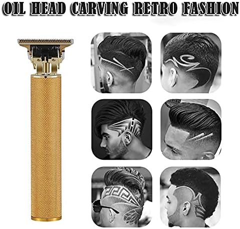Електрически Мъжки Ретро-Машина За Подстригване на коса с масло за Възрастни, Средствата за Баня, Шкаф За съхранение в Банята (Златен, един