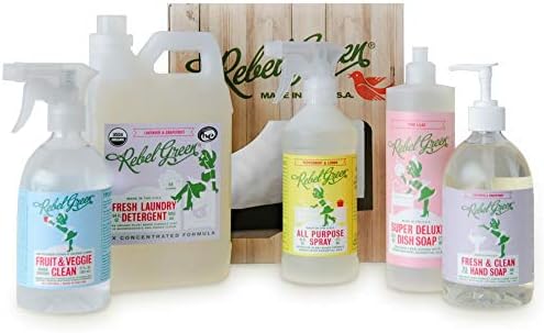 Подаръчен комплект за домашна грижа Бунтовник Green Complete - Включва препарат за естествени плодове и зеленчуци, прах за