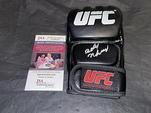 Ръкавици UFC с автограф Белала Мохамед, претендент за титлата в полусредна категория JSA Auth - Ръкавици UFC с автограф