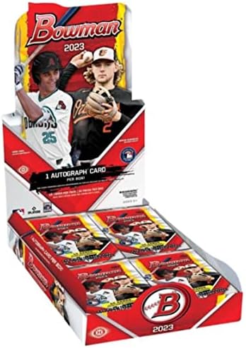 Бейзболна кутия за хоби Bowman 2023 (24 опаковка / 10 карти: 1 Auto)
