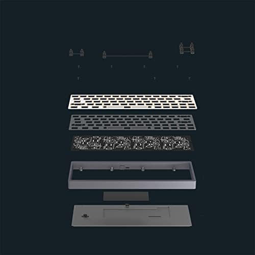 Комплект за игра на клавиатурата LGBN Направи си сам, Модулна ръчна RGB клавиатура, с 64 бутони, Изцяло Алуминиев корпус с 3 начина на свързване,