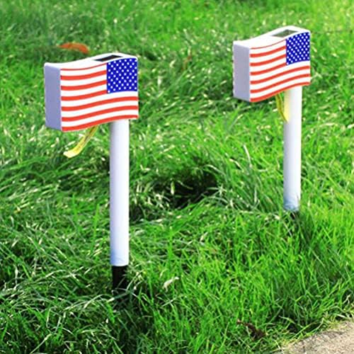 VALICLUD знамето на Съединените американски Щати 2 елемента Слънчев Фенер Светлини на Кола Открит Американски Флаг Светлини Пейзаж Патриотични