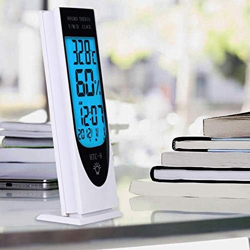 WODMB Термометър с Висока Точност Цифров LCD Влагомер Влажност Термометър за Измерване на Температурата Часове На Закрито