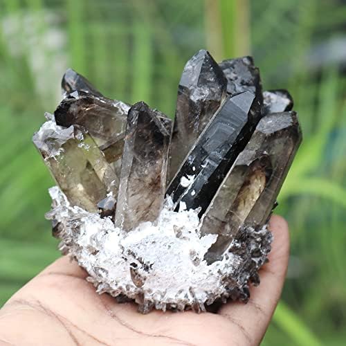 Голяма Китка Опушен кварц - Натурален Лечебен кристал Geode - Crystal за Домашен интериор, Медитация и Балансиране на чакрите - Декор