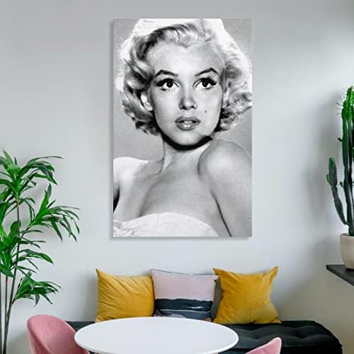 Рокля с плакат на Мерилин Монро, Взрывающее Секси Черно-бяло изображение, Ретро Винтидж Класика в Холивуд, Мо, Платно, Стена Художествен