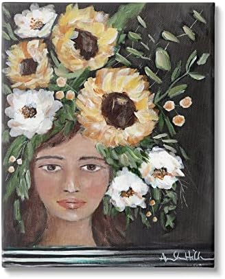 Картината Момичето от Ступелл Industries в Цветния Короната с Жълто-Бели цветове, Дизайн на Аманда Хилберн