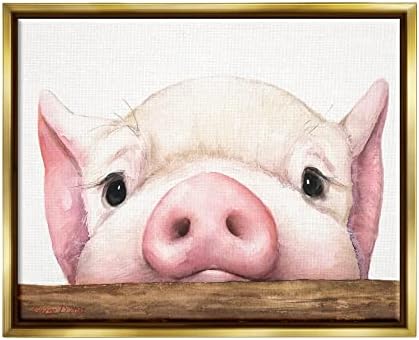 Илюстрация Ферма на животните с Розова Муцуна, Свине Stupell Industries, Фигура на Джордж Sofi