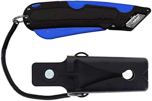 Универсален нож Veltec EZ-1000 Safety Box Кътър, 3 Настройка на дълбочината на рязане нож, Притискателния спусъка и двойна употреба страничния