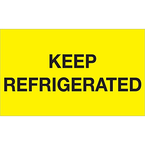 Климатични етикети Tape Logic®, да се Съхранява в хладилника, 3 x 5, флуоресцентно жълто, 500 /ролка