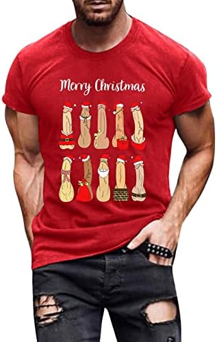 Мъжки Коледни тениски WOCACHI с къс ръкав, грозни Коледни Празнични костюми, Забавни спортни тениски с графичен дизайн,