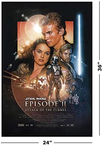 ПЛАКАТ STOP ONLINE Star wars Епизоди I, II и III - Плакат на филма /, Определени за печат (3 отделни пълен размер на плаката
