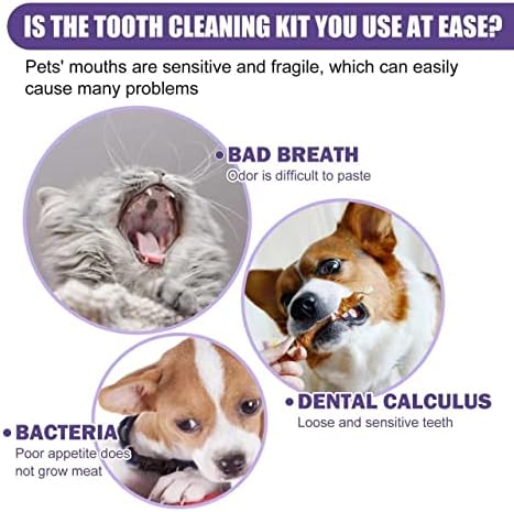 Кърпички за почистване на зъбите на Джан Ku за кучета и котки, Премахване на Лош дъх, премахване на плаката и Зъбният камък, четка за Зъби