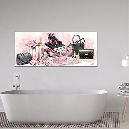 Kalormore/Розови Модни Аксесоари за Жени, Плакат с изображение, Обувки на висок Ток, Перлена Корона, Чанта, Парфюми, Щампи