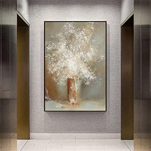 Гъст Абстрактно Изкуство Дърво Живопис с маслени бои на Платно с Ръчно изработени Хол Начало Декор Стенно Изкуство (Цвят: D, Размер: 90x120