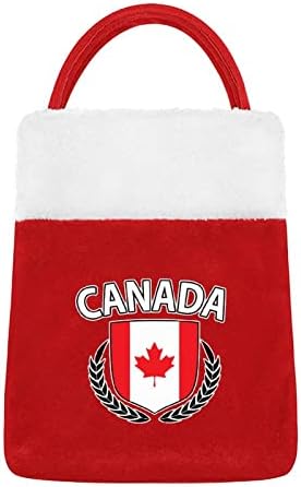 Кленов Лист Канадски Флаг се Поставя В Торби Луксозен Коледен Чанта за Празнична Украса
