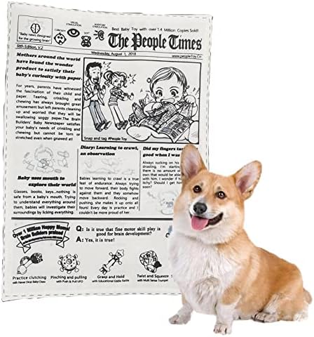 CheeseandU Писклявая Вестникарска играчка за домашни кучета - Забавната Интерактивна Писклявая Плюшен Вестникарска играчка за домашни