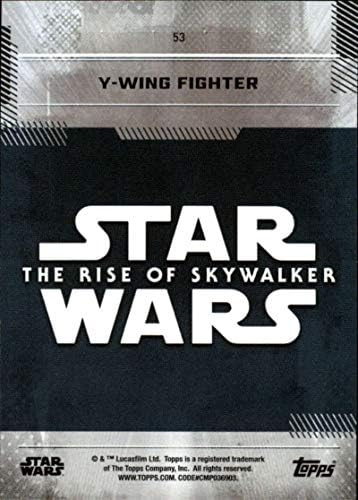 Търговската картичка изтребител Y-wing 2019 Topps Star Wars The Rise of Skywalker Series One 53