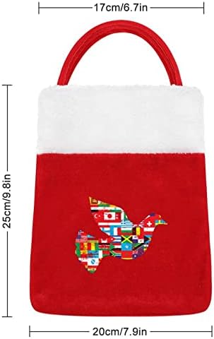 Световна Флаг Гълъб на Мира Чанти Луксозен Калъф Коледна Торбичка за Празнична Украса