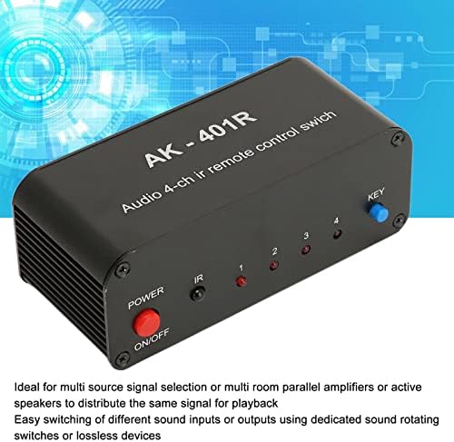 Аудиопереключатель, 4-Позиционен AV-превключвател, RCA-превключвател, Сплитер Аудиоканала, 4-Позиционен RCA-ключа, Мултифункционален