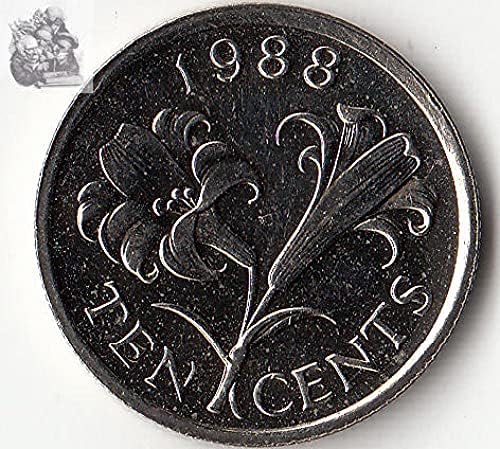 Бермудските острови, Бермудските острови 10 Точки Монета Година на Случайни Чуждестранни Монети Събиране на монети 5 Точки Монета Година