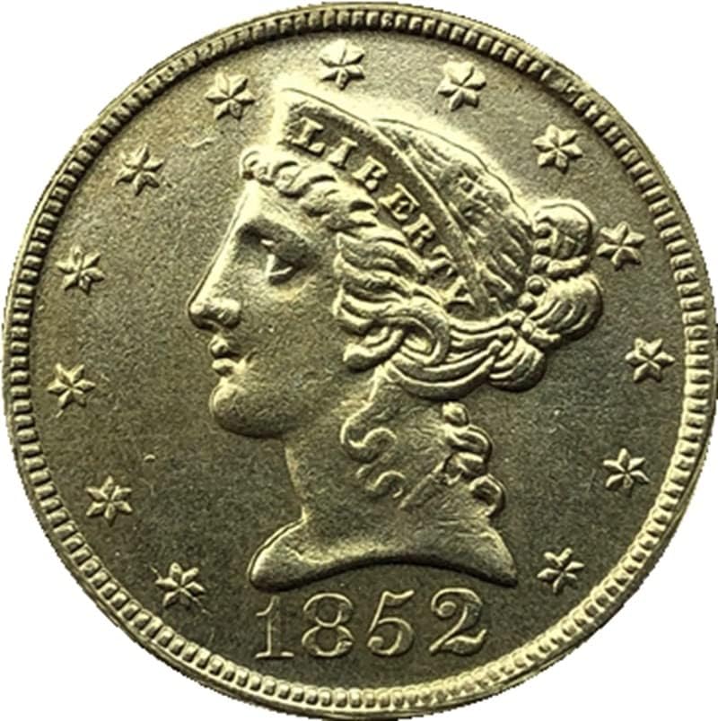 19 Различни Дати C Версия САЩ 5 Безплатни Златни Монети на Месингови Старинни ръчно изработени изделия Чуждестранни Възпоменателни