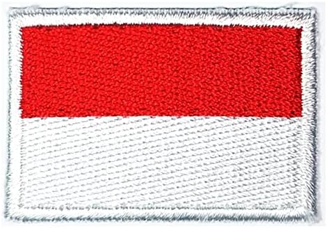 Салфетки плюс 3шт. 1.1X1.6 инча. Мини-Държава Монако Нашивка С Флага, Емблемата На Знамето, Униформите Sew-Железни Ивици, Флаг