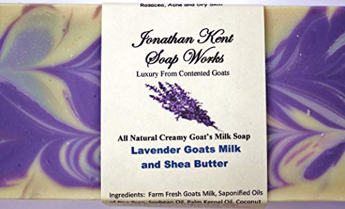 САПУН Джонатан Кент Goats Milk SOAP LOAF – ЛАВАНДУЛОВО с крем разтвор на фермерским прясно козе мляко и масло от шеа, БЕЗ ВОДА.