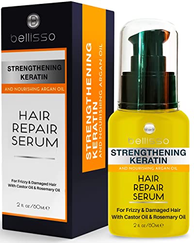 Кератиновая серум за коса BELLISSO – С мароканския аргановым масло - Средство за защита от прегряване и борба с swirls за жени