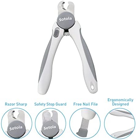 За подстригване и ножици за рязане на ноктите Sotola за кучета-с противоударен, за да не се намали ноктите си, остър нож, безплатна за