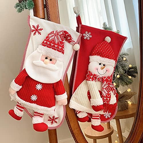 ShiningLove Коледен Отглеждане на Снежен човек, Дядо Коледа, за Украса на Коледната Елха Чанта Бонбони Подарък W507 Снежен човек