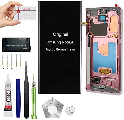 Samsung Galaxy Note 20 6,7 Истински оригинално OEM сензорен екран с цифров преобразувател в събирането на SM-N980 N981A N981F N981P