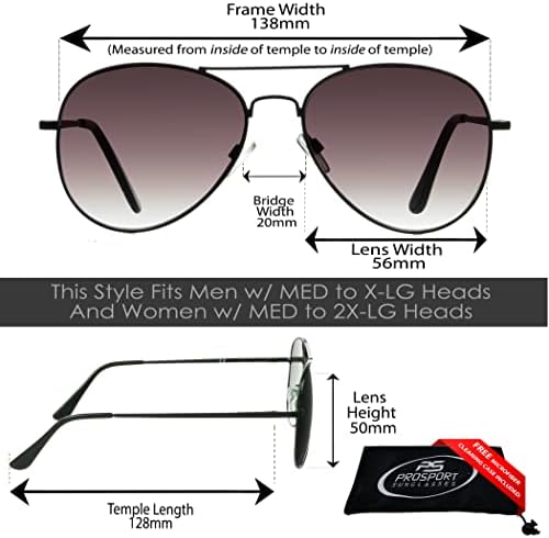 Слънчеви очила за четене ProSport с тъмни полнообъективными слънчеви очила за четене, Aviator, големи, мъжки и женски, не бифокални